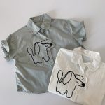 【90-140cm】半袖シャツ キッズ 刺繍 ドッグ - 画像 (4)