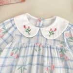【66-90cm】ロンパース ベビー チューリップ チェック - 画像 (7)