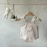 【66-90cm】ロンパース ベビー ポケット付き サロペット - 画像 (5)