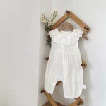 【66-90cm】ロンパース ベビー レース襟 ノースリープ - 画像 (10)