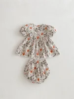 【66-100cm】セットアップ ベビー フリル 小花柄 - 画像 (12)
