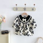 【73-110cm】ワンピース ベビー レトロ 花柄 - 画像 (9)