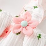 【66-90cm】ロンパース ベビー 可愛い ピンク花 - 画像 (5)