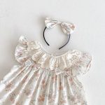 【66-130cm】ロンパースorワンピース ベビー 姉妹服 フラワー柄 - 画像 (17)
