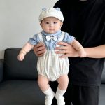 【66-90cm】ロンパース ベビーレイヤードチェックロンパース - 画像 (9)