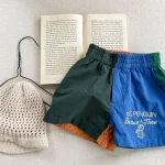 【80-130cm】ショートパンツ 女の子 バイカラー カジュアル - 画像 (31)