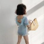 【90-140cm】水着 マーメイドスケイル柄 フリル付き - 画像 (8)