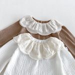 【73-100cm】セットアップ ベビー フリル襟 無地 - 画像 (8)