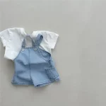 【73-100cm】サロペット ベビー ポケット付き デニム - 画像 (4)