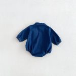 【66-90cm】ロンパース ベビー ポケット付き デニム - 画像 (6)