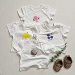 【66-90cm】Tシャツorショートパンツ ベビー フルーツロゴ 格子柄 - 画像 (4)