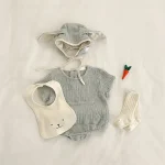 【66-90cm】ロンパース ベビー シンプル ポケット付き - 画像 (8)