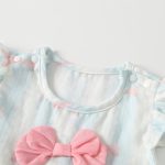 【66-90cm】ロンパース ベビー 蝶結び柄 フリル かわいい - 画像 (5)