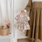 【66-100cm】セットアップ ベビー フリル 小花柄 - 画像 (3)