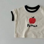 【73-120cm】セットアップ ベビー りんご柄 チェック - 画像 (5)