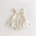 【73-90cm】ロンパース ベビー リボン 無地 - 画像 (12)
