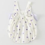【66-90cm】ロンパース ベビー ドット キャミソール - 画像 (6)