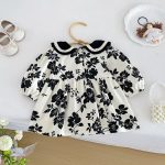 【73-110cm】ワンピース ベビー レトロ 花柄 - 画像 (8)