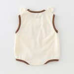 【66-90cm】ロンパース ベビー クマプリント ノースリープ - 画像 (6)
