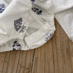 【66-100cm】ロンパース ベビー 刺繍入り パフスリーブ - 画像 (13)