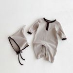 【66-90cm】ロンパース ベビー カラーバリ 無地 - 画像 (4)