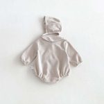 【66-90cm】ロンパース ベビー ワッフル クマロゴ - 画像 (9)