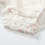 【66-90cm】ロンパース ベビー パープル花 フリル - 画像 (6)