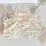 【66-100cm】ロンパース ベビー プリント キャミソール - 画像 (6)