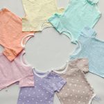 【66-90cm】ロンパース ベビー ポルカ ドット柄 パステルカラー - 画像 (8)