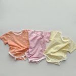 【66-90cm】ロンパース ベビー ポルカ ドット柄 パステルカラー - 画像 (3)