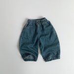 【80-130cm】ワイドパンツ 男の子 伸縮ウエスト デニム - 画像 (6)