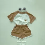 【73-100cm】セットアップ ベビー バイカラー 動物柄 - 画像 (5)