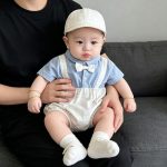 【66-90cm】ロンパース ベビーレイヤードチェックロンパース - 画像 (10)
