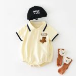 【66-90cm】ロンパース ベビー クマロゴ かわいい - 画像 (2)
