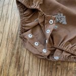 【66-100cm】ロンパース ベビー 刺繍入り パフスリーブ - 画像 (16)