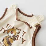 【66-90cm】ロンパース ベビー クマプリント ノースリープ - 画像 (7)