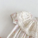 【66-90cm】ロンパース ベビー レース襟 小花柄 - 画像 (18)