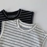 【90-140cm】タンクトップ キッズ ボーダー シンプル - 画像 (5)