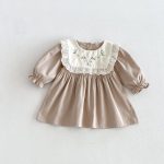 【73-110cm】ワンピース ベビー レトロ 刺繡 - 画像 (6)