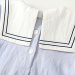 【66-90cm】ロンパース ベビー セーラー風 ブルー - 画像 (6)