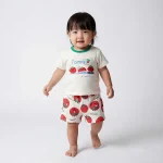 【80-120cm】セットアップ ベビー トマトプリント お出かけに