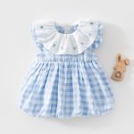 【66-90cm】ワンピース ベビー チェック柄 ふわふわ
