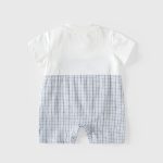 【66-90cm】ロンパース ベビー ドッグ柄 チェック - 画像 (3)