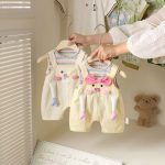 【73-100cm】サロペット＆シャツ ベビー 可愛い おしゃれ