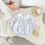 【66-90cm】ロンパース ベビー チューリップ チェック - 画像 (3)