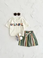【66-90cm】セットアップ ベビー 英字 ストライプ - 画像 (25)