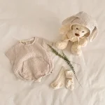 【66-90cm】ロンパース ベビー シンプル ポケット付き - 画像 (5)
