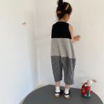 【80-130cm】オールインワン 女の子 ストライプ ジャンプスーツ - 画像 (5)