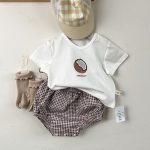 【66-90cm】Tシャツorショートパンツ ベビー フルーツロゴ 格子柄 - 画像 (14)