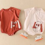 【66-90cm】ロンパース ベビー ドッグ プリント - 画像 (6)